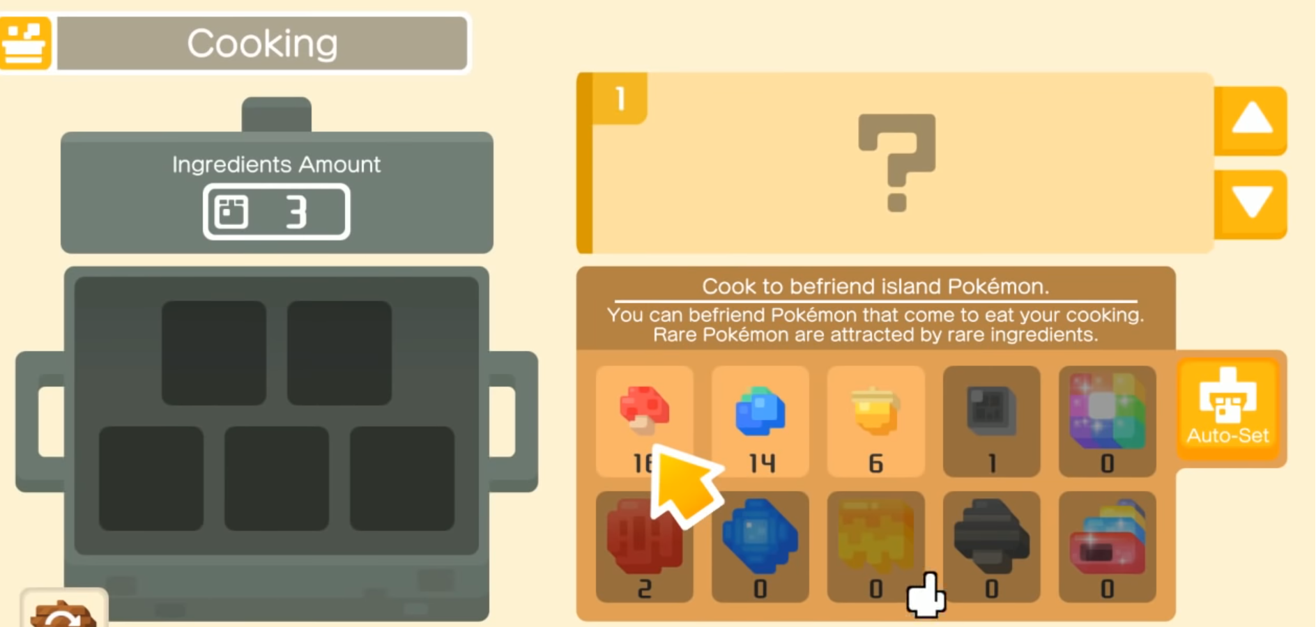 Pokemon Quest Recipes Cooking in Pokemon Quest Pokemon Quest Recipe